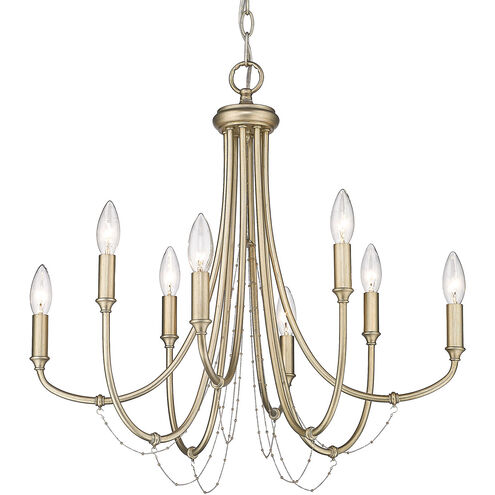 Kamila 8 Light 24 inch White Gold Chandelier Ceiling Light